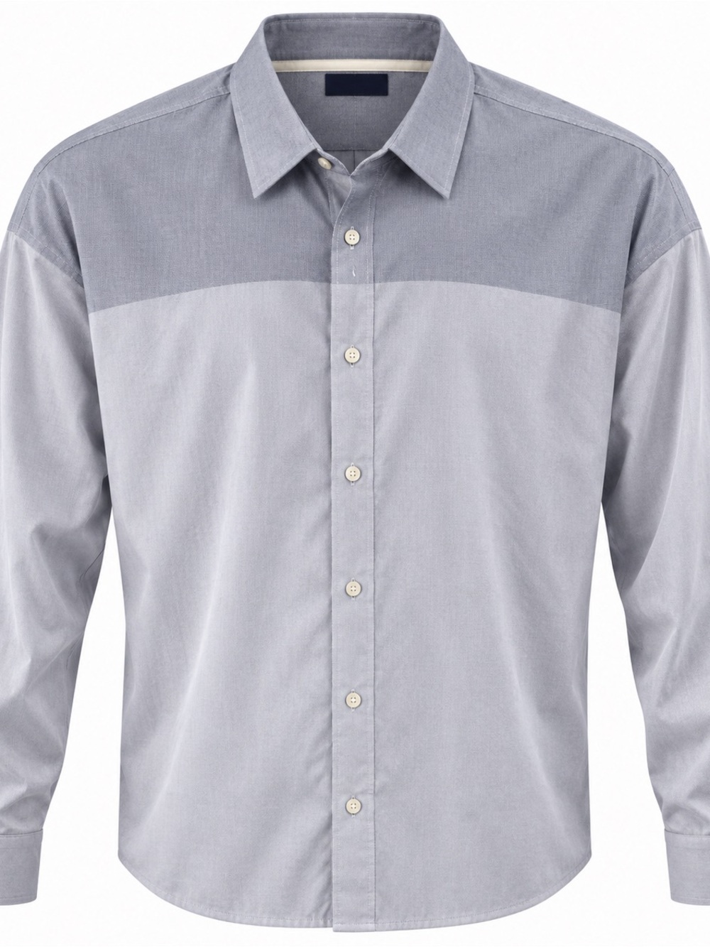 Tommy Hilfiger Two-Tone Gray Men's Button-Down Shirt
